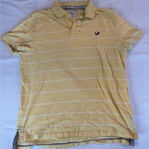 American Eagle Outfitters Light Yellow Polo Shirt